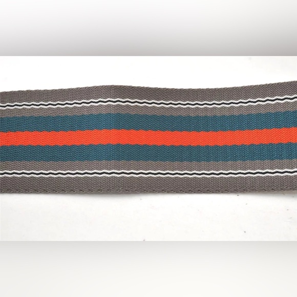 Authentic PRADA Nylon Leather Stripe Pattern Shoulder Strap 41.7" Gray - Picture 9 of 16